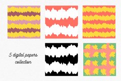 Vector Seamless Patterns with Abstract Wavy Stripes
