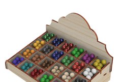 2"x2" 24 grids Countertop Retail Display Bead Storage Box Product Image 2