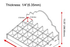 2"x2" 24 grids Countertop Retail Display Bead Storage Box Product Image 9