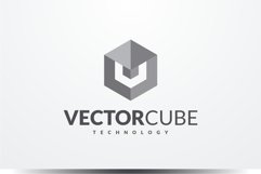 Vector Cube - Letter U or V Logo Product Image 4
