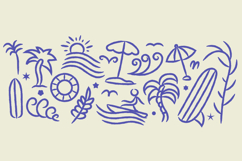 Hand Drawn Doodle with Summer and Beach Themes Product Image 1