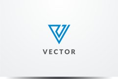 Vector - Letter V Triangle Logo Template Product Image 1