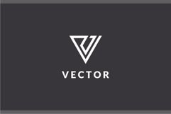 Vector - Letter V Triangle Logo Template Product Image 2