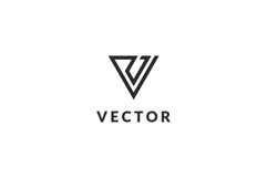 Vector - Letter V Triangle Logo Template Product Image 3