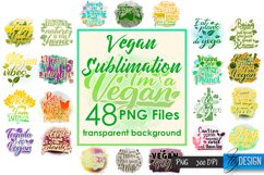 Vegan Quotes Sublimation | Funny T Shirt Designs | Vegan PNG Product Image 1