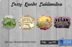 Vegan Quotes Sublimation | Funny T Shirt Designs | Vegan PNG Product Image 4