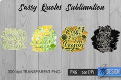 Vegan Quotes Sublimation | Funny T Shirt Designs | Vegan PNG Product Image 5