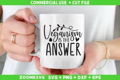 Veganism is the answer SVG | Vegan SVG | Plant SVG Product Image 2