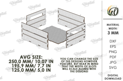 Vegetable And Fruit Box Lasercut. 3D Wooden Box SVG Product Image 2