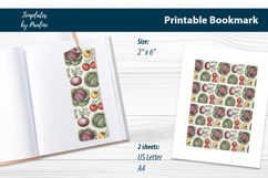 Printable Vegetable Bookmarks for Cookbooks and Recipe Books Product Image 1