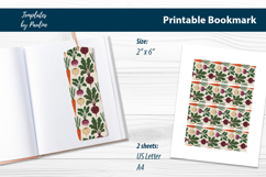 Cricut Friendly Botanical Vegetable Bookmark Printable Product Image 1