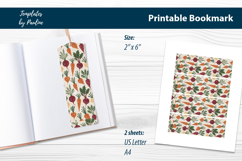 Printable Botanical Cookbook Bookmarks. Print and Cut Product Image 1