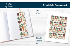 Printable Botanical Vegetable Bookmarks for Readers Product Image 1