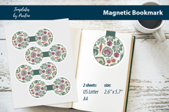 Cottagecore Reader Magnetic Bookmark Print and Cut Product Image 1