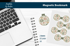 Printable Cottagecore Magnetic Bookmark Print and Cut Product Image 2