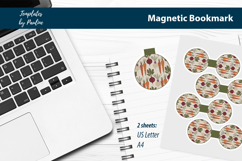 Minimal Carrot Beet Turnip Printable Bookmark Print and Cut Product Image 2