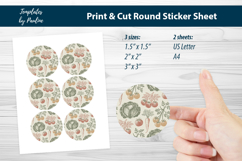 Cottagecore Vegetable Stickers, Vintage Root Veggie Labels Product Image 1