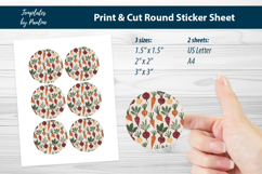 Minimal Vegetable Stickers, Scandinavian Botanical Seal Product Image 1