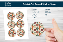 Scandinavian Botanical Stickers, Clean Root Veggie Seal Product Image 1
