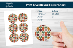 Minimal Planner Stickers, Scandinavian Vegetable Seals Product Image 1