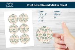 Cottagecore Gift Wrap Stickers, Rustic Vegetable Seals Product Image 1