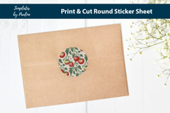 Cottagecore Journal Sticker, Vintage Tomatoes Botanical Seal Product Image 4