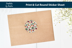 Minimal Vegetable Stickers, Scandinavian Botanical Seal Product Image 4