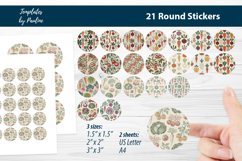 Rustic Root Vegetable Packaging Stickers for Farmers Market Product Image 1