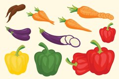 Vegetables Boho Style Vector Set Product Image 1