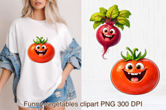 Funny vegetables sublimation | Funny food clipart PNG Product Image 1