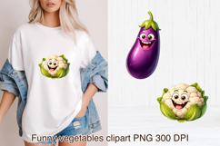 Funny vegetables sublimation | Funny food clipart PNG Product Image 1