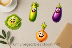 Funny vegetables sublimation | Funny food clipart PNG Product Image 1