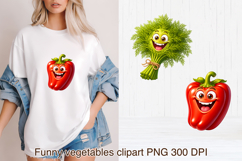 Funny vegetables sublimation | Funny food clipart PNG Product Image 1