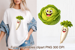 Funny vegetables sublimation | Funny food clipart PNG Product Image 1