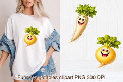 Funny vegetables sublimation | Funny food clipart PNG Product Image 1