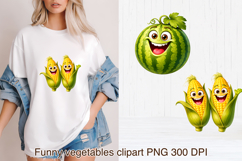 Funny vegetables sublimation | Funny food clipart PNG Product Image 1