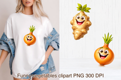 Funny vegetables sublimation | Funny food clipart PNG Product Image 1
