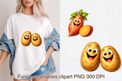 Funny vegetables sublimation | Funny food clipart PNG Product Image 1