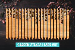 Vegetables Wooden Garden Stakes SVG Product Image 1