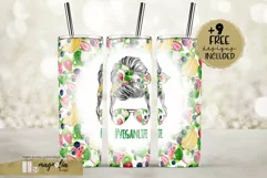 Vegan life tumbler wrap design png Product Image 1