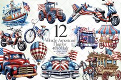Vehicle American Flag for 4th of July Sublimation Product Image 1