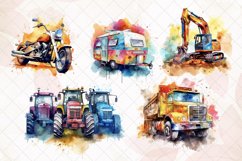 Vehicle Watercolor Sublimation Clipart Product Image 3