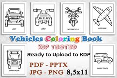 Vehicles coloring book for Kids,Car coloring Pages-Car icons Product Image 1