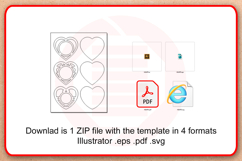 Laser cut Heart Candle holder SVG template Wedding decor Product Image 5