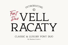 Vell Racaty Classic Luxury Font Duo Product Image 1