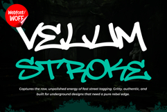 Velum Stroke | Monoline Handwritten Graffiti Tag Webfont Product Image 1