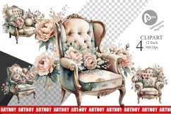 Velvet Chair Clipart Product Image 1