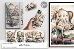 Digital Paper Velvet Chair Product Image 1