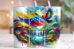 Venezuela Tumbler Wrap, Travel Tumbler, Venezuela Flag PNG Product Image 1
