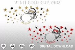 Christmas starbucks cup svg, santa venti cold cup svg wrap Product Image 2